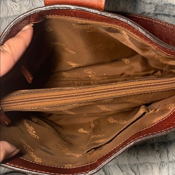 Vintage Fossil Sedona Handbag Brown Leather - Picture 8 of 8